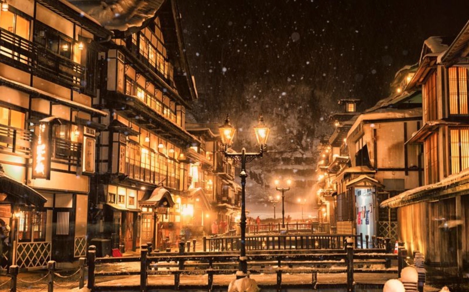 銀山温泉 雪景色